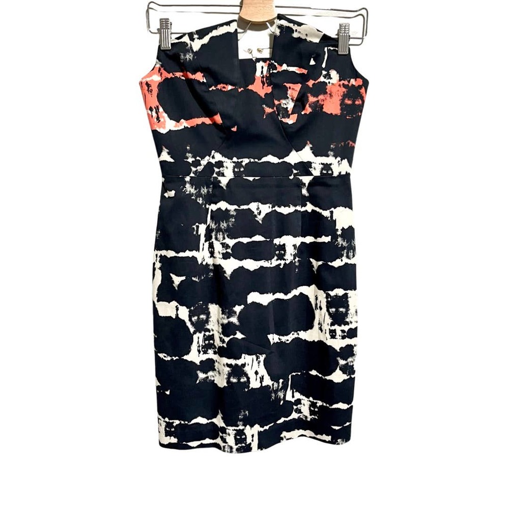 Black Halo Strapless Dress Fitted Cutout Mini Dress Blue White Peach